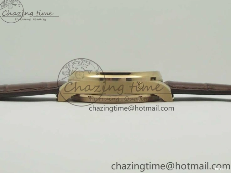 MIROTIME 0209 Portuguese Tourbillon IW504602 RG ZF Best Edition White Dial on Brown Leather Strap Stretchable 7178